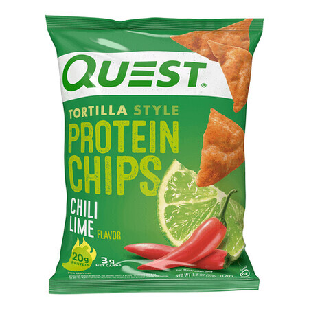 Quest Tortilla Style Protein Chips, Chili Lime Flavoured Protein Chips, 32 G