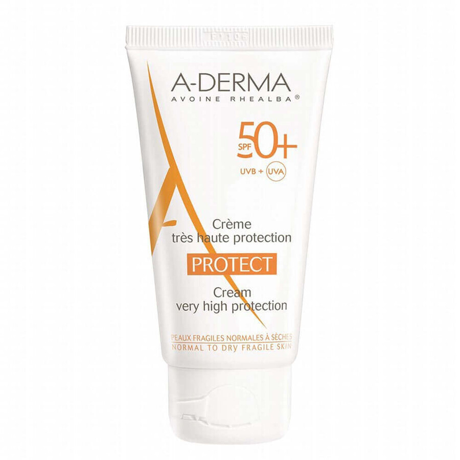 A-DERMA Protect - Crema Solare SPF50+ Protezione Molto Alta, 40ml