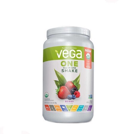 Vega One Frullato di proteine ​​vegetali tutto in uno al gusto di frutti di bosco, 688 G