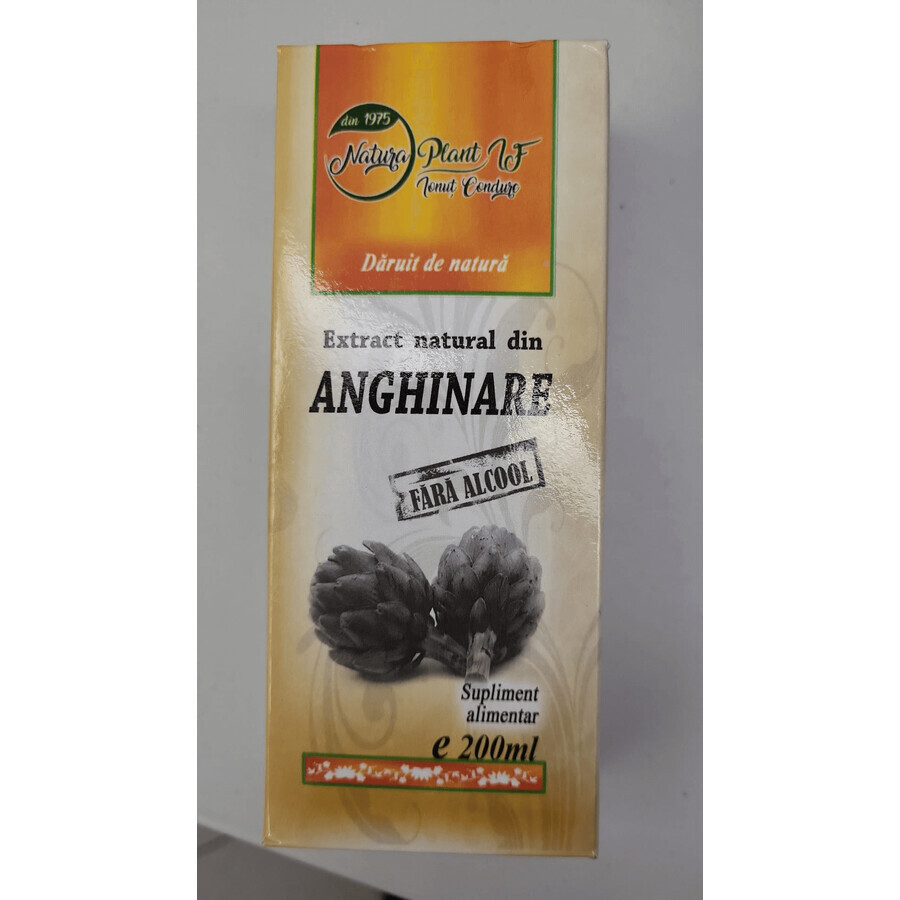 Natural Artichoke Extract without Alcohol 200ml, Natura Plant