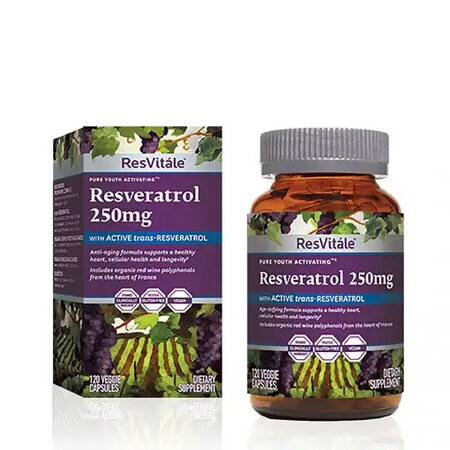 Resveratrol 250 Mg, 120 Cps, Resvitale GNC