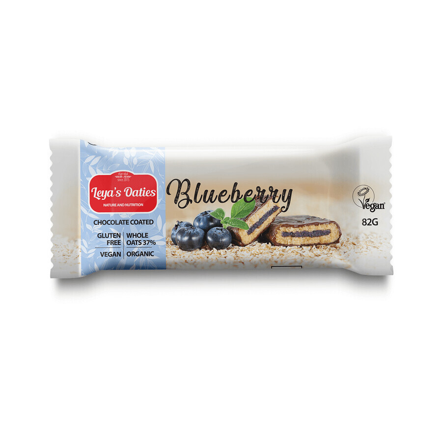 Bio-Schokoriegel mit Blaubeeren, 82 g, Leya's Oaties