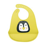 Silicone bib with pocket, Penguin, Coccorito