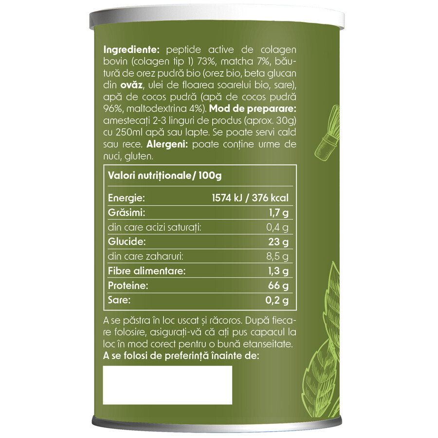 Collagen Shake with matcha, 300 g, Obio