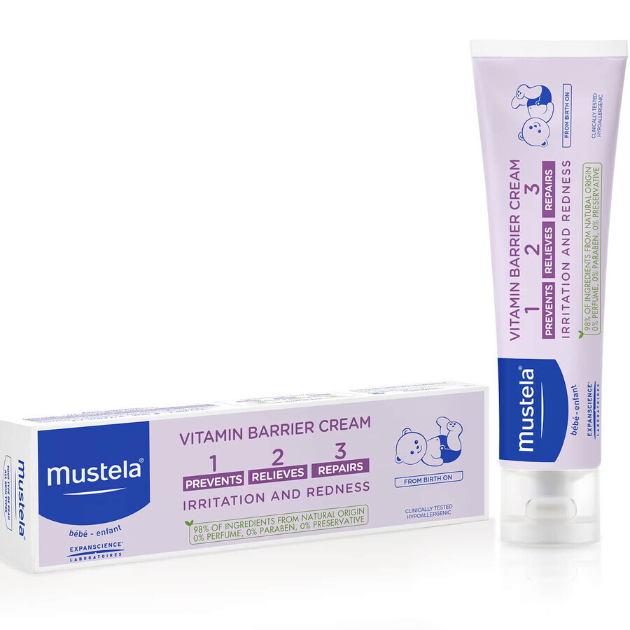 Crema-balsamo per il cambio dei pannolini Vitamin Barrier 123, 50 ml, Mustela