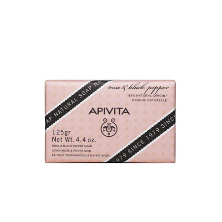 Sapone naturale con estratto di rosa, 125 g, Apivita