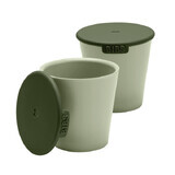 Set de 2 tazas para bebé, Sage, Baberos