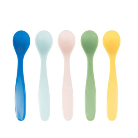 Set of 5 teaspoons, Pastel, Badabulle