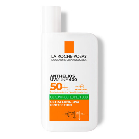 Fluido con protezione solare SPF 50+ per il viso Anthelios UVmune 400 Oil Control, SPF 50+, 50 ml, La Roche-Posay