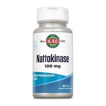 Nattokinase Kal, 100 mg, 30 comprimido, Secom