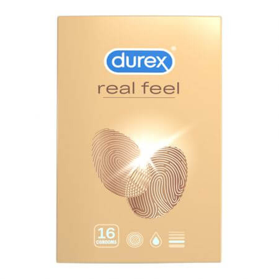 Preservativo Real Feel, 16 unidades, Durex