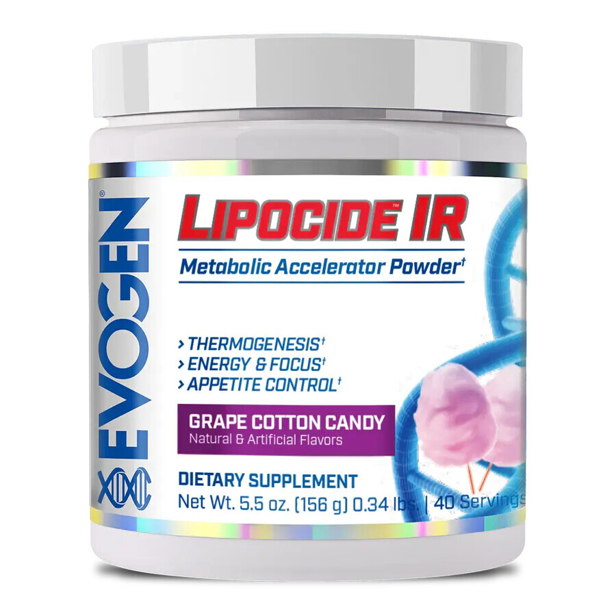 Pulbere pentru accelerarea metabolismului cu aroma de fructe tropicale Lipocide IR, 156 gr, Evogen Nutrition