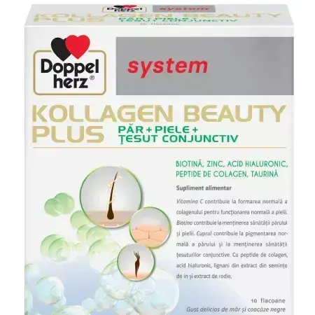 Kollagen System Beauty Plus, 10 flaconi, Doppelherz