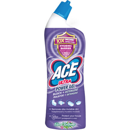 ACE Soluzione detergente per WC Ultra Power Gel floreale, 750 ml