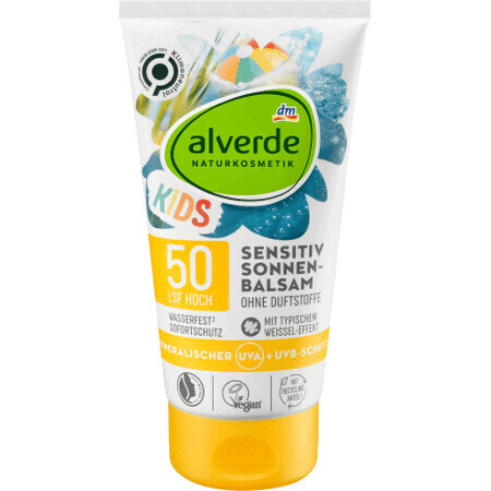 Alverde Naturkosmetik Balsam protecție solară pentru copii FPS50, 150 ml