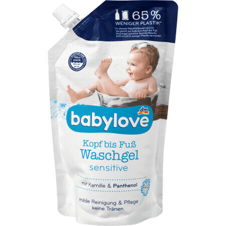 Babylove Sensitive gel doccia e shampoo, 500 ml