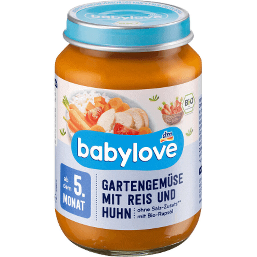 Babylove groente met rijst &amp; kip 5+ ECO, 190 g