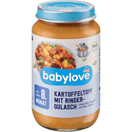 Babylove Menù di patate con gulasch di manzo 8+, 220 g