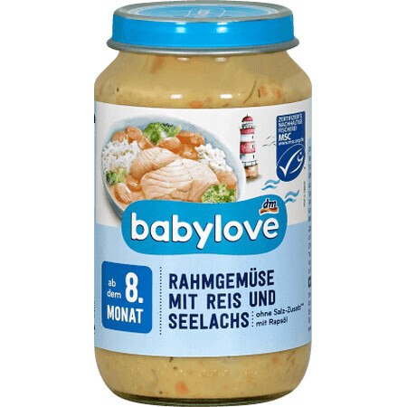 Babylove Groentemenu met room, rijst en zalm 8+, 220 g