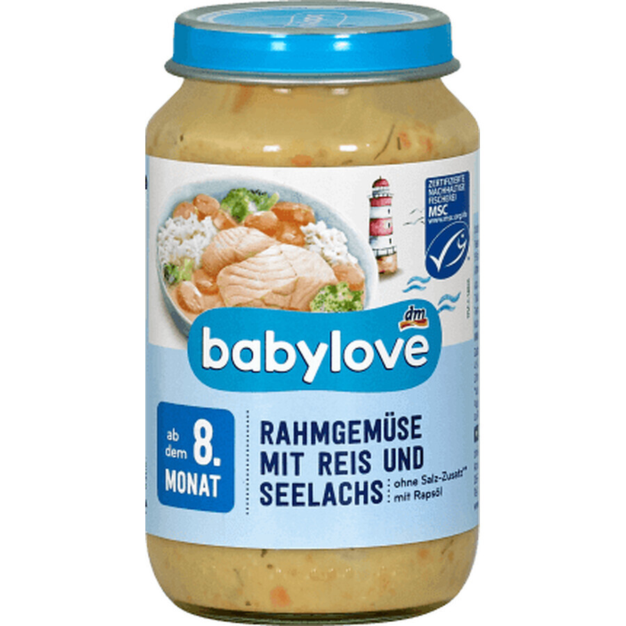 Babylove Groentemenu met room, rijst en zalm 8+, 220 g