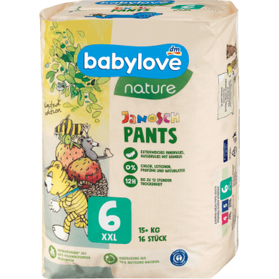 Babylove natuur luiers luiers nr.6, 16 stuks