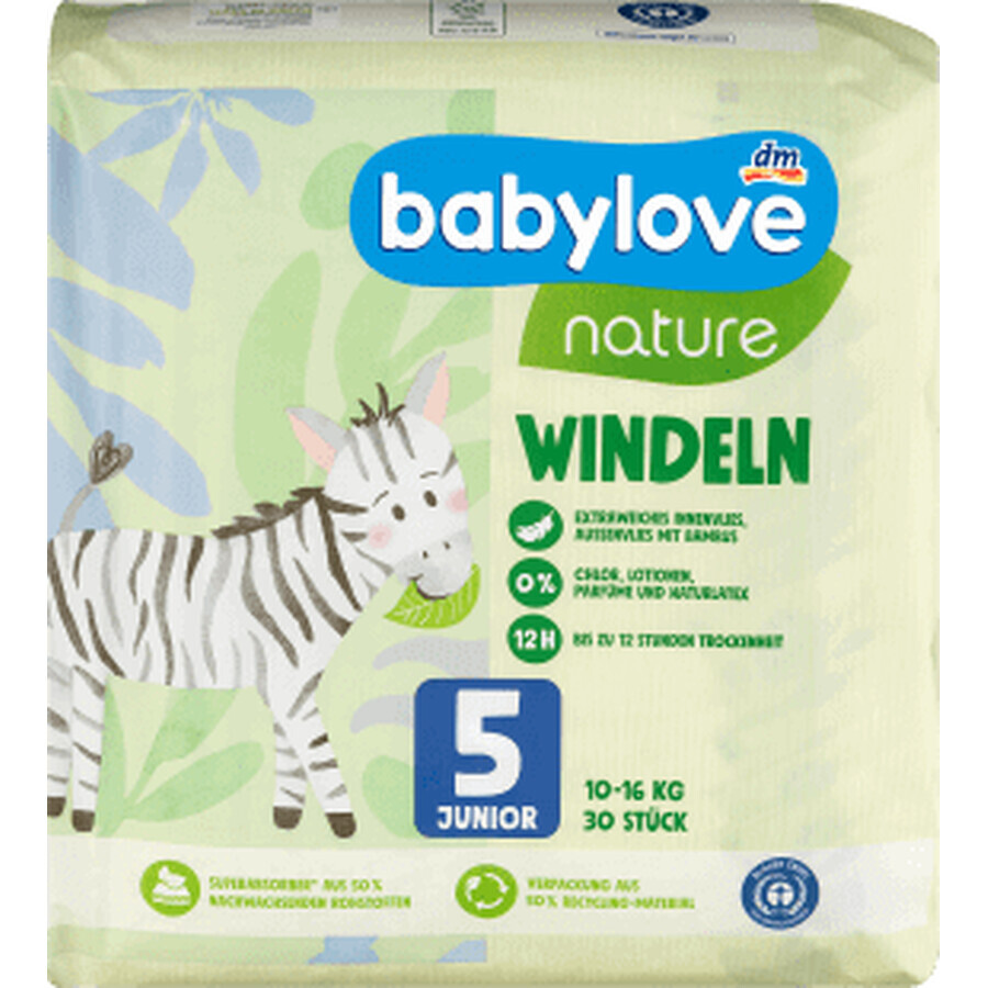 Babylove nature Eco diapers number 5, 30 pcs