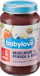 Babylove Purea di mirtilli con pesche e pere ECO, 5+, 190 g