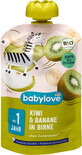 Babylove Purea di Kiwi con pera e banana 12+, 100 g