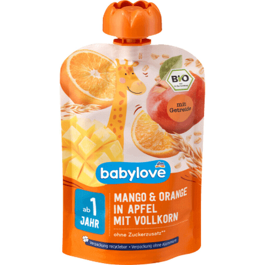 Babylove Bolsitas de Mango con Naranja y Manzana ECO, 12+, 100 g