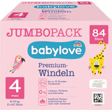 Babylove Pannolini Premium jumbo numero 4, 84 pz.