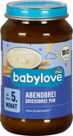 Babylove Porridge di semolino per cena, 190 g