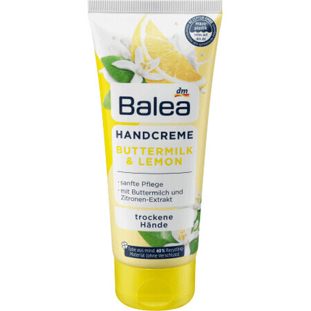 Balea Crema per le mani con latte montato e limone, 100 ml