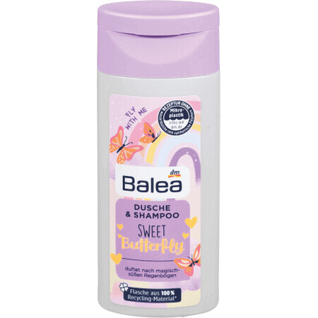 Balea Sweet Butterfly gel doccia e shampoo per bambini, 50 ml