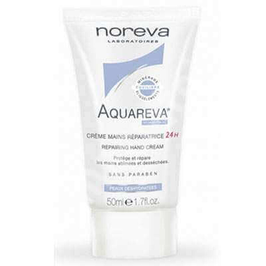 Aquareva Crema mani riparatrice 24 ore, 50 ml, Noreva