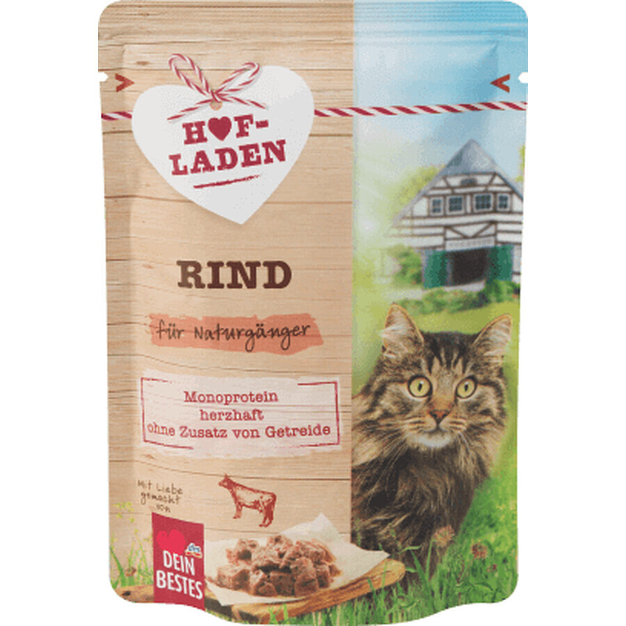 Dein Bestes wet cat food pure beef, 85 g