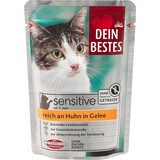 Dein Bestes sachet wet cat food chicken meat in jelly, 100 g