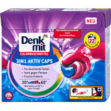 Denkmit Capsule 3 in 1 detersivo per bucato colorato 22 lavaggi, 22 pz