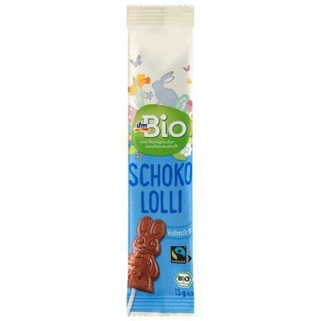 DmBio Lecca lecca coniglietto di cioccolato al latte, 15 g