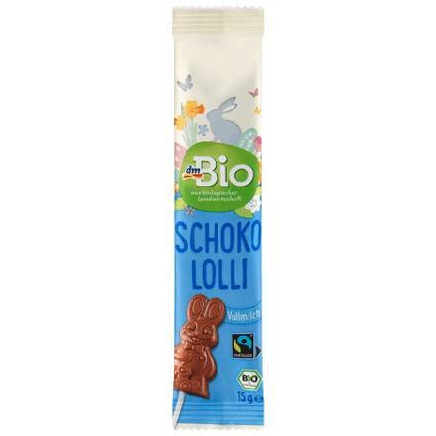 DmBio Lecca lecca coniglietto di cioccolato al latte, 15 g