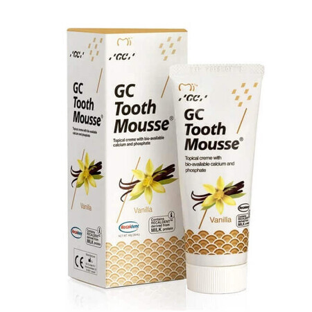 Tooth Mousse Vanillegeschmack Topische Creme auf Wasserbasis, 40 g, GC