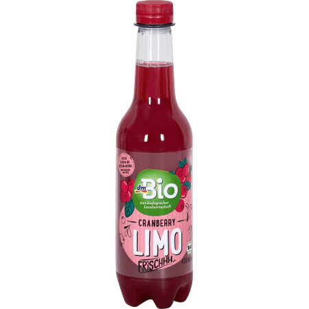 DmBio Limonata al mirtillo rosso ECO, 430 ml