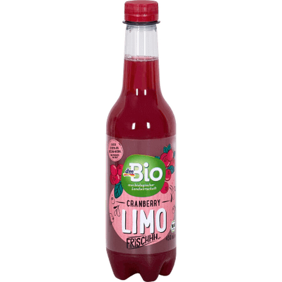 DmBio Limonata al mirtillo rosso ECO, 430 ml