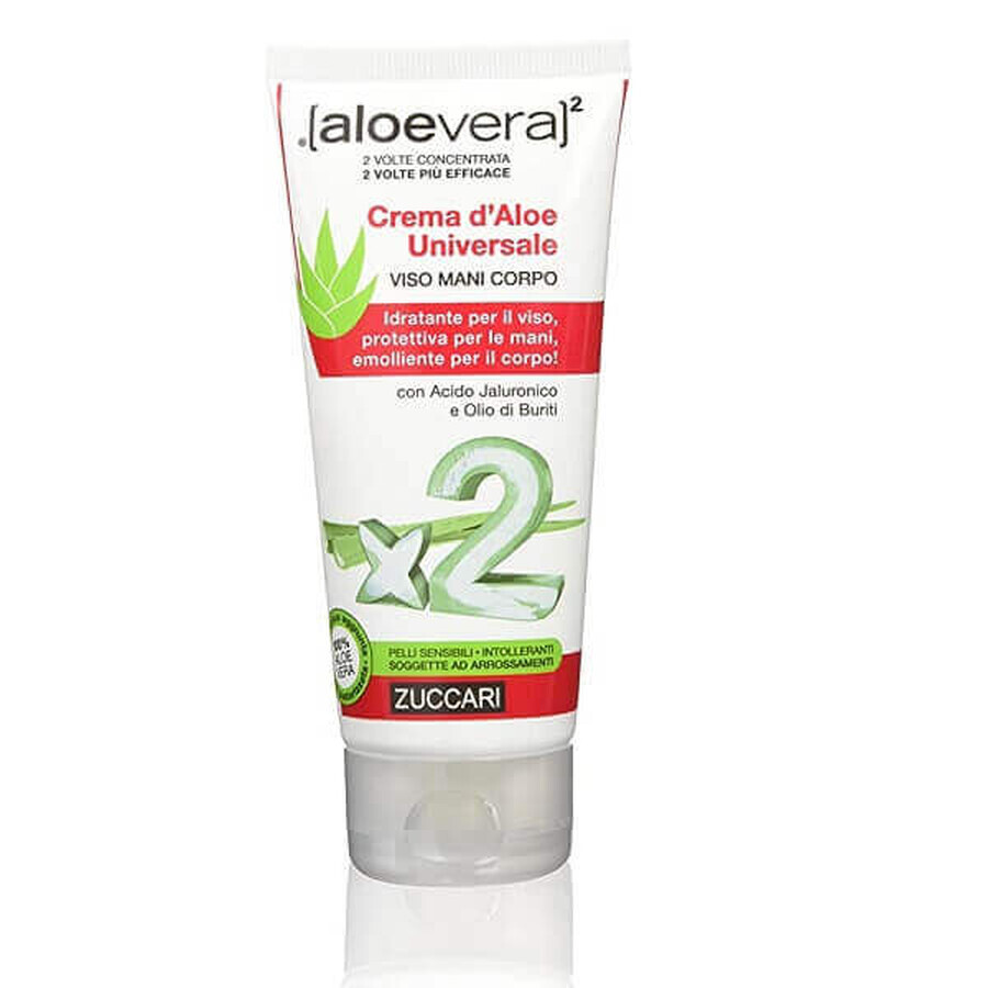 Zuccari Aloevera2 - Crema d'Aloe Universale Viso Mani Corpo, 75ml