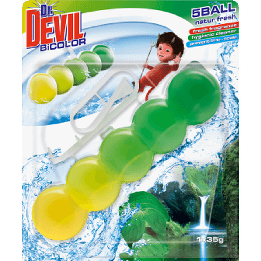 Dr. Devil bicolore fresco deodorante per WC naturale, 1 pz