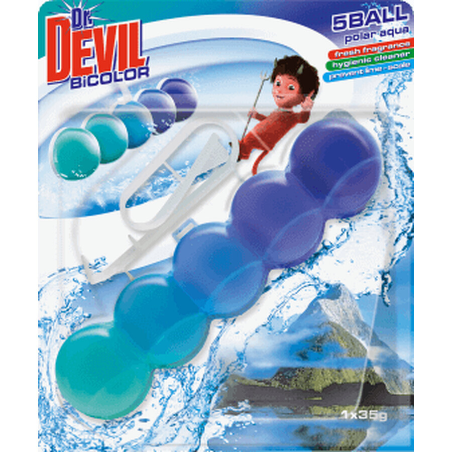 Deodorante per WC Dr. Devil bicolore Polar Aqua, 1 pz