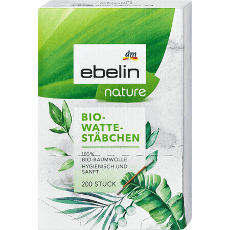 Bastoncini cotonati Ebelin Nature Bio, 200 pz