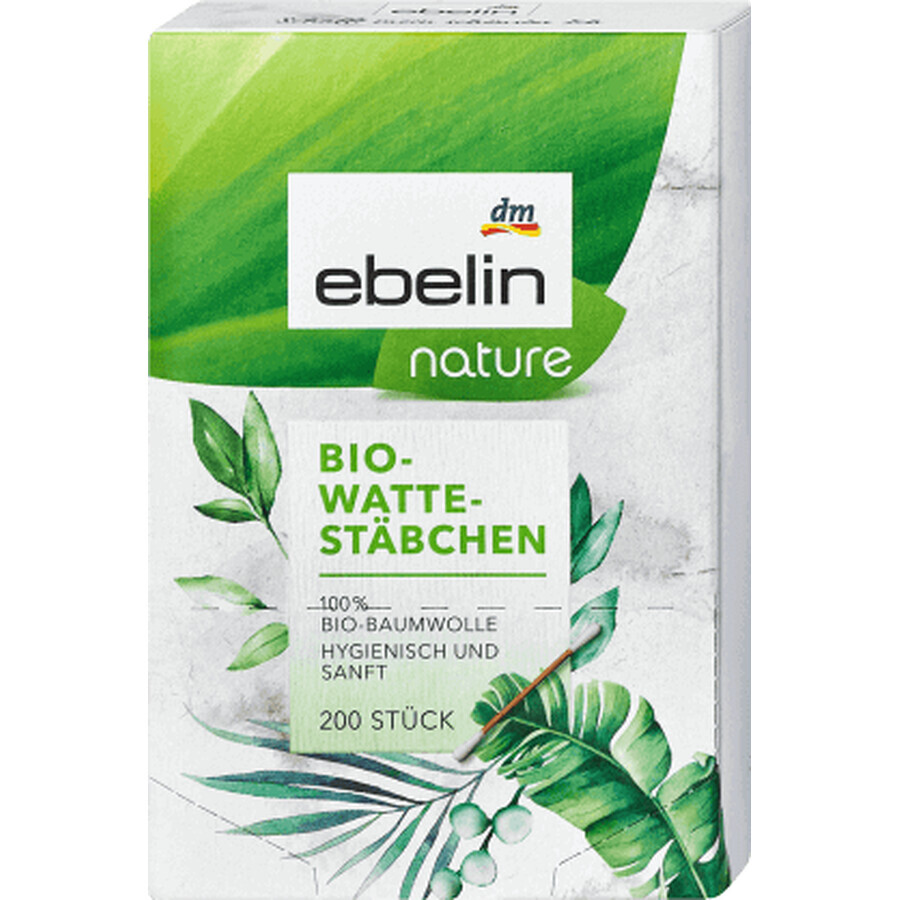 Bastoncini cotonati Ebelin Nature Bio, 200 pz