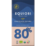 Equiori Cioccolato fondente con cacao 80%, 80 g