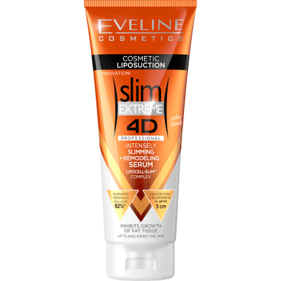 Eveline Cosmetics Siero snellente e rimodellante intenso Slim Extreme 4D, 250 ml