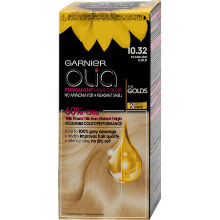 Garnier Olia Tintura permanente per capelli senza ammoniaca 10.32 biondo dorato, 1 pz